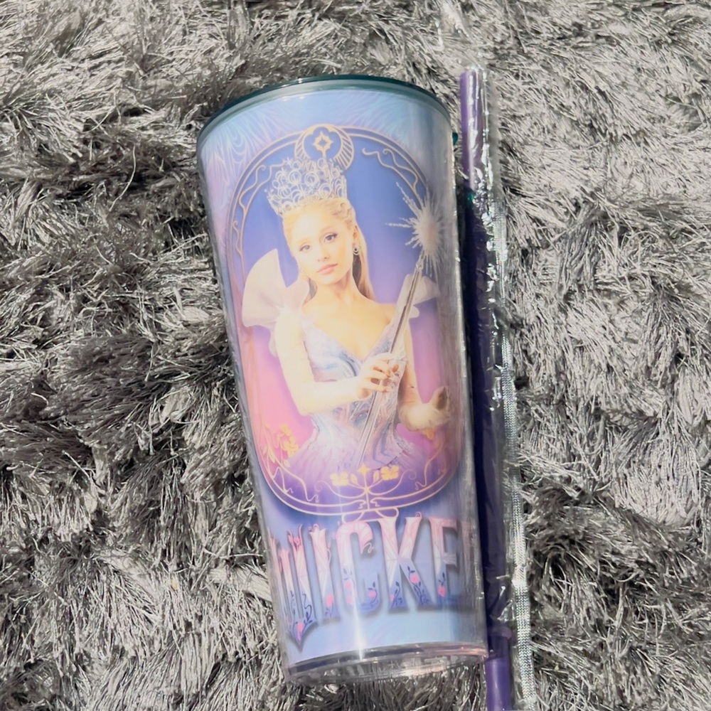 Wicked Themed Tumbler with Straw